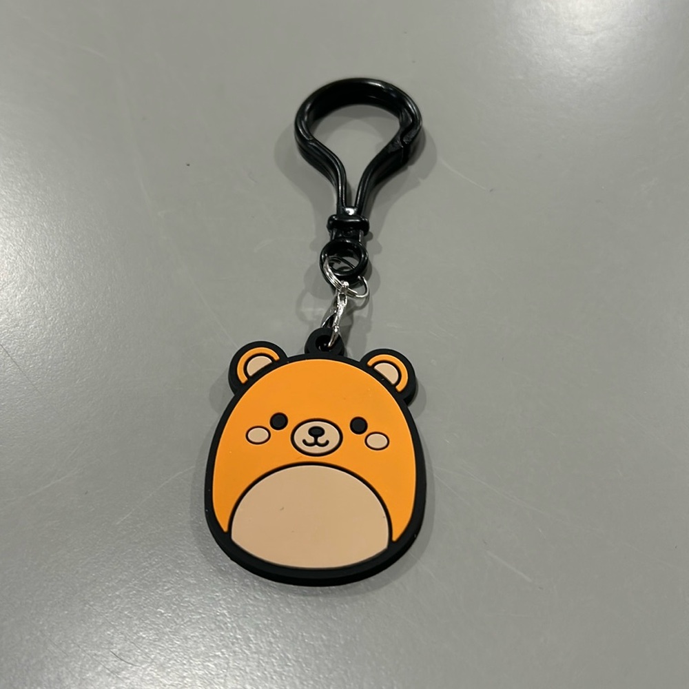🛍️ Squishmallow, Orange Decorative Clip on Keychain